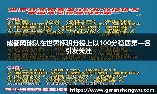 成都网球队在世界杯积分榜上以100分稳居第一名引发关注
